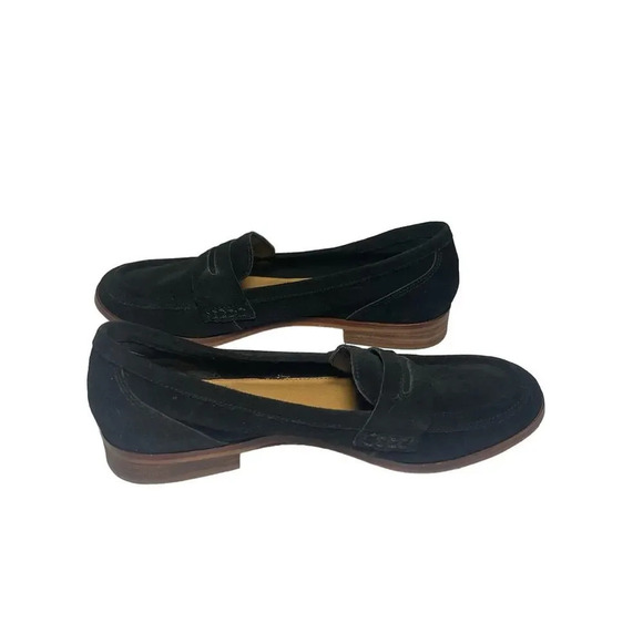 Gianni Bini Black Suede Leather Loafers Women's Size 6 - Picture 4 of 6